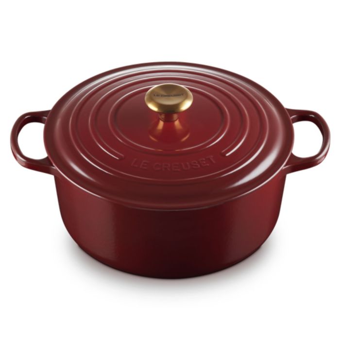 LE CREUSET - BRAADPAN GEËMAILLEERD 28CM GARNET