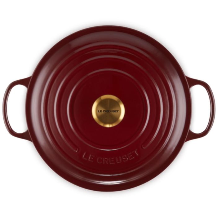 LE CREUSET - BRAADPAN GEËMAILLEERD 28CM GARNET