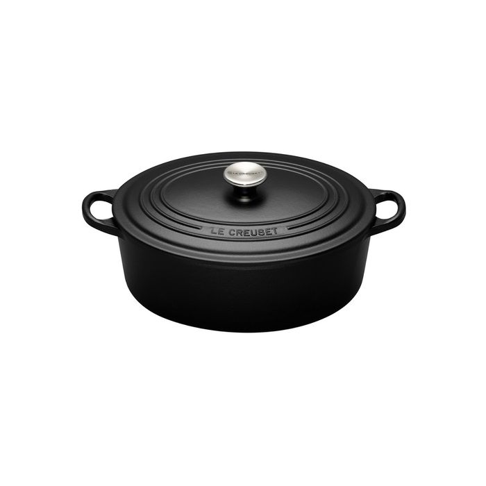 Le Creuset Ovaal Braad/Stoofpan Mat Zwart Ø 31 cm 6,3 liter