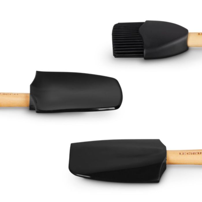 LE CREUSET PREMIUM SPATELS SET VAN 3 ZWART