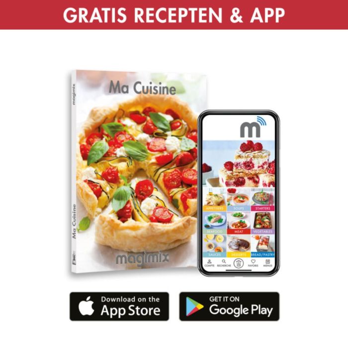 Magimix CS 5200 XL ROOD + Gratis BLOKJES- EN STAAFJES KIT T.W.V. €125,00