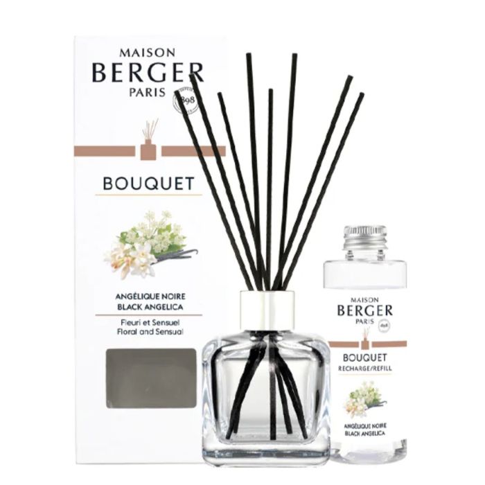 Maison Berger Geurstokjes Cube Black Angelica 100 ml