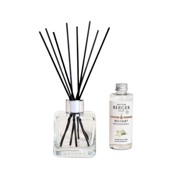 Maison Berger Geurstokjes Cube Black Angelica 100 ml