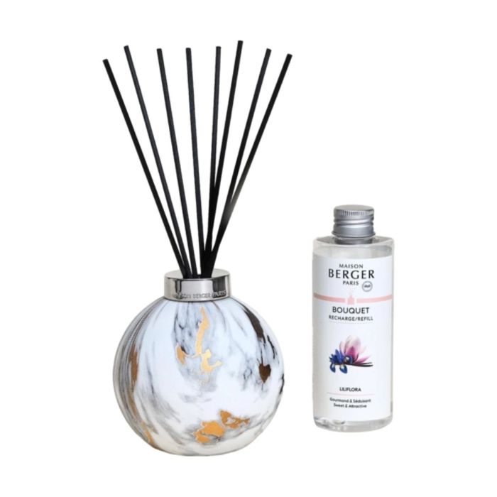 Maison Berger Geurstokjes Marbrure Blanc 200 ml. Liliflora