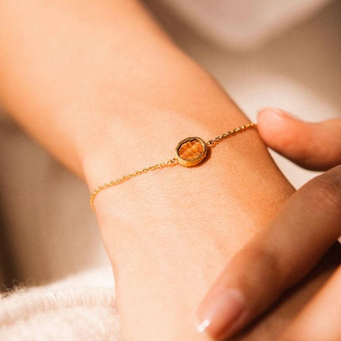 My Jolie Candle met armband Tiger Eye - Le Pouvoir Des Pierres