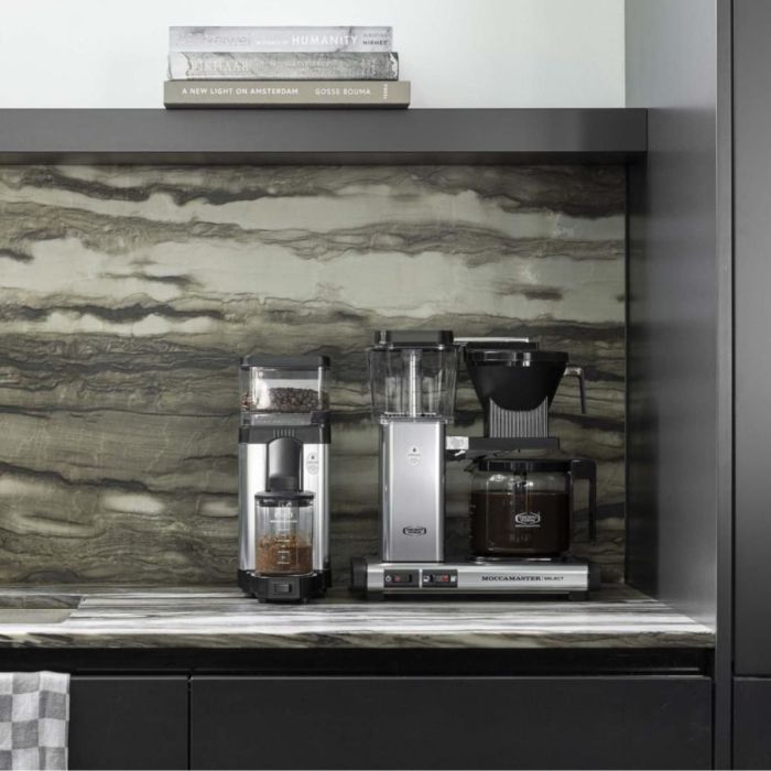 MOCCAMASTER KM5 KOFFIEMOLEN POLISHED SILVER