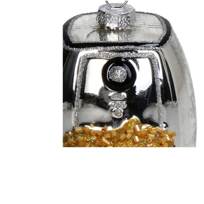 ORNAMENT AIRFRYER GLAS SILVER 9.3CM