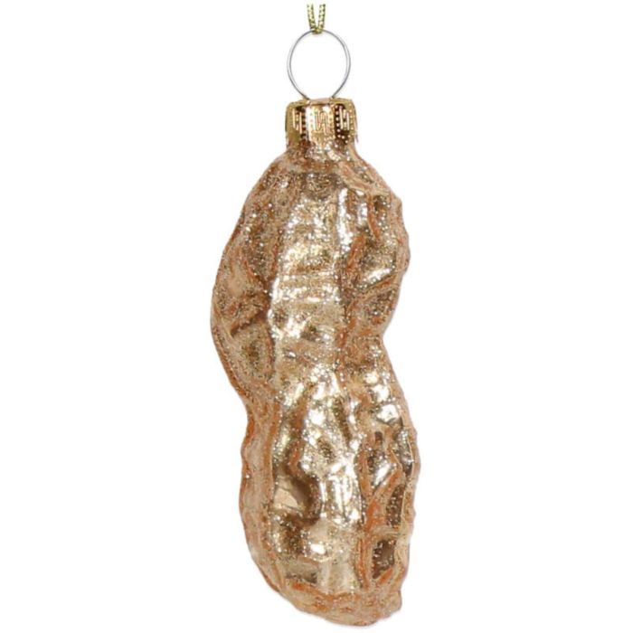 ORNAMENT PINDA GLAS BRUIN 9.1CM