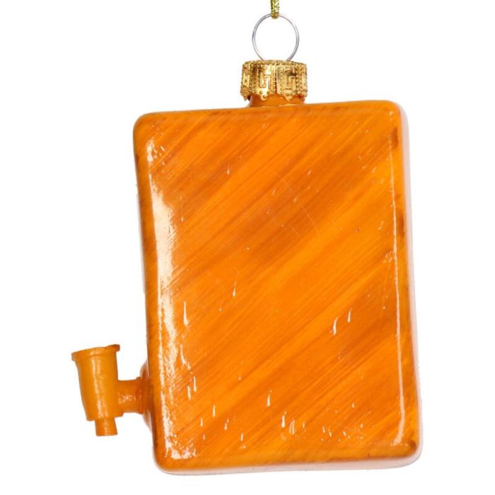 ORNAMENT WIJNKIST GLAS ROOD 8.6CM