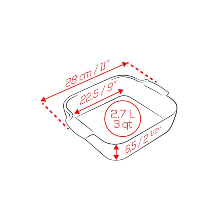 PEUGEOT OVENSCHAAL VIERKANT 28CM SALIEGROEN