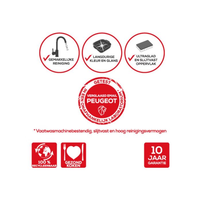 PEUGEOT OVENSCHAAL VIERKANT 28CM SALIEGROEN