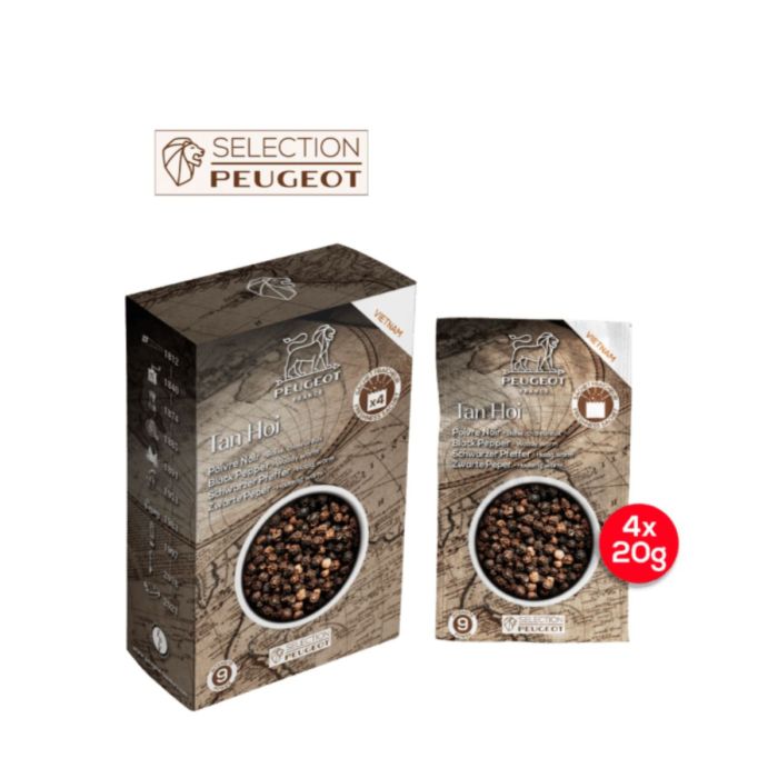 PEUGEOT EPICES 4 ZAKJES TAN HOI ZWARTE PEPER