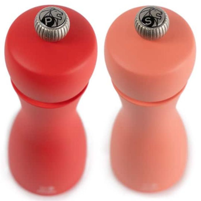 PEUGEOT TAHITI DUO PEPER- EN ZOUTMOLEN VUUR / ORANJE 15CM