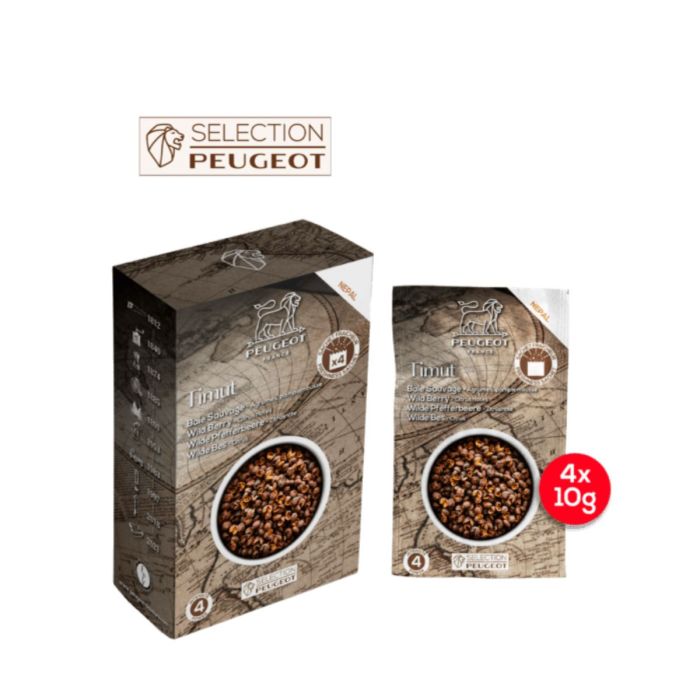 PEUGEOT EPICES 4 ZAKJES TIMUT WILDE PEPER 40 GRAM
