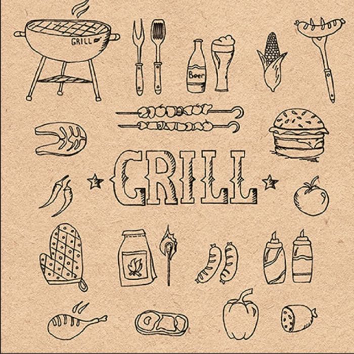 Ambiente SERVETTEN GRILL NATURE