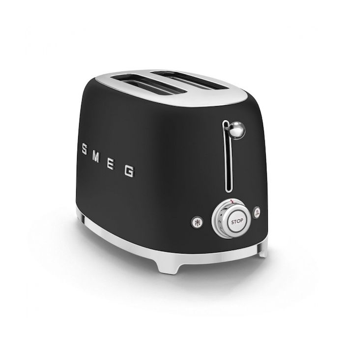 SMEG Waterkoker en Broodrooster 2x2 Mat Zwart