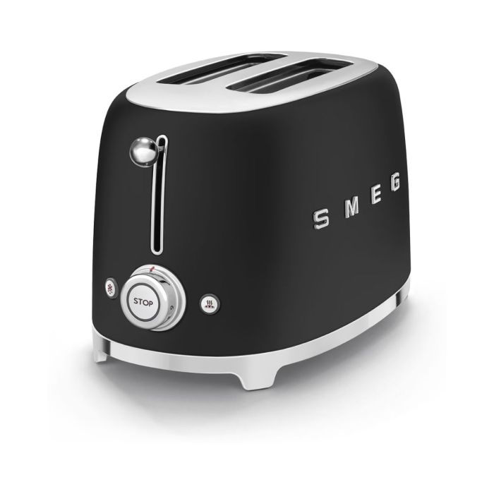 SMEG Broodrooster 2x2 Mat Zwart