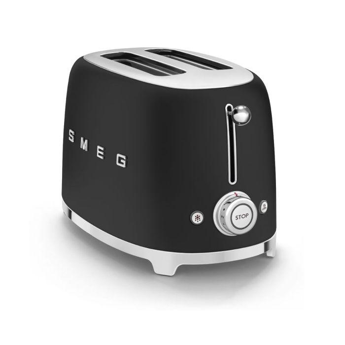 SMEG Broodrooster 2x2 Mat Zwart