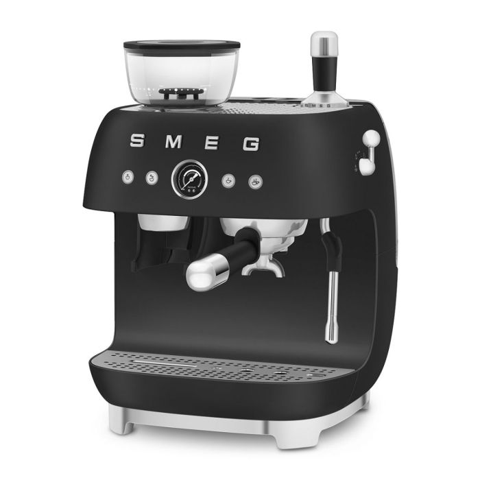 SMEG ESPRESSOMACHINE MET GEÏNTEGREERDE MOLEN MAT ZWART