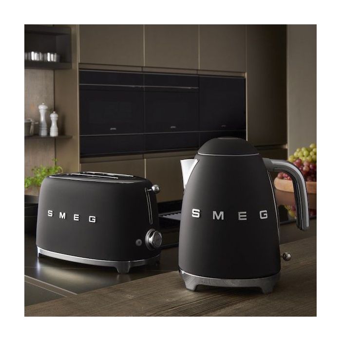 SMEG Broodrooster 2x2 Mat Zwart