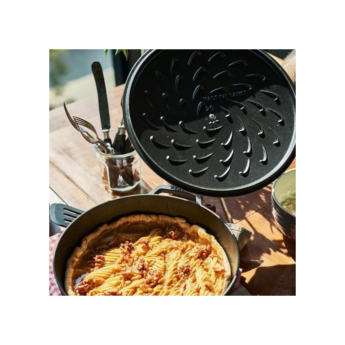 Staub Cocotte Zwart 26cm met GRATIS grillpan twv. € 119,00