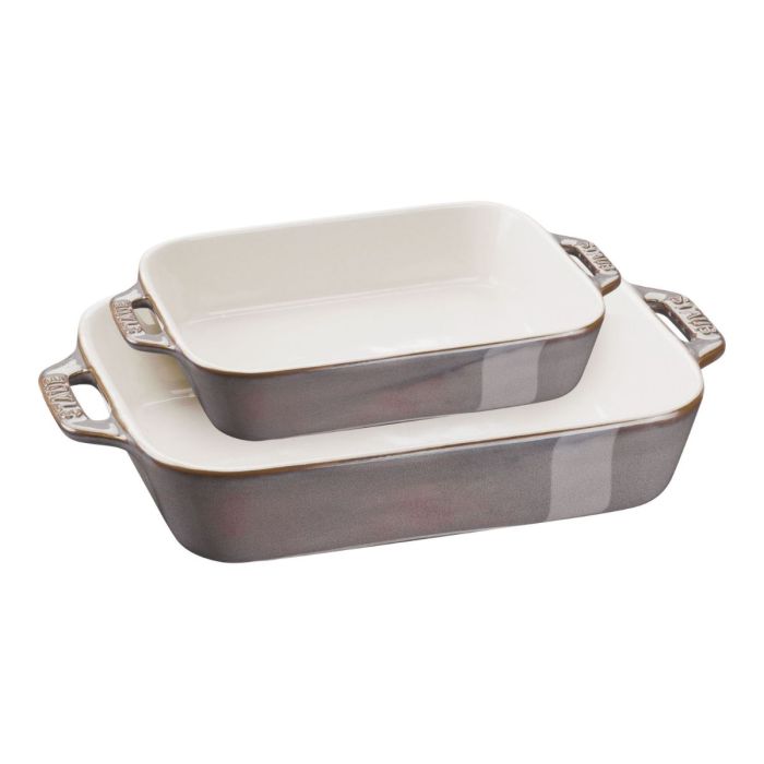 Staub Ceramique Ovenschotelset 2-delig Ancient Grey