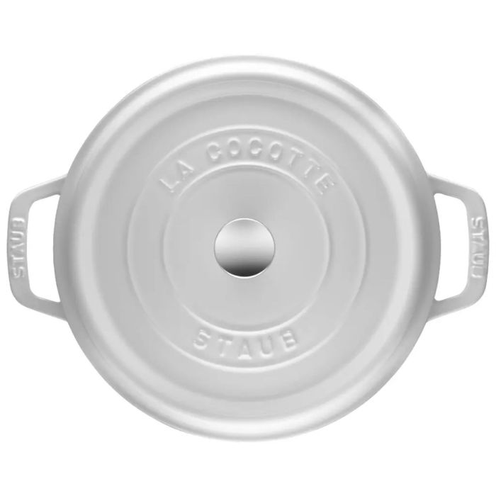 STAUB COCOTTE  26 cm / 5,25ltr ROND, PUUR WIT