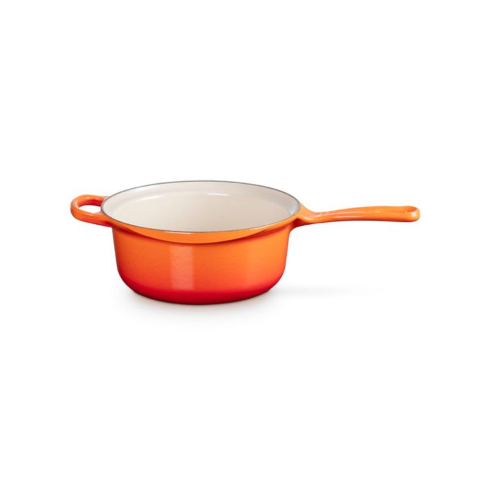 Le Creuset Signature 2 in 1 Koeken- Steelpan Oranjerood Ø 22cm 2,3ltr