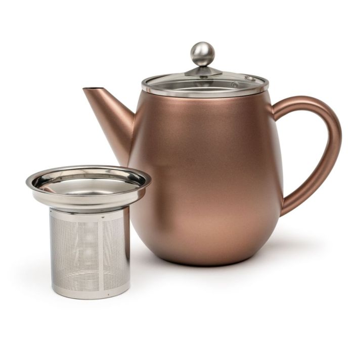 Bredemeijer Dubbelwandige Theepot Duet Eva 1,1L Roestbruin