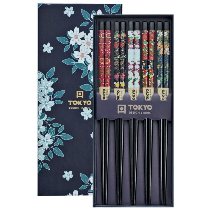 TOKYO STUDIO - CHOPSTICKS GIFTSET 5 STUKS KERSEN BLOESEM