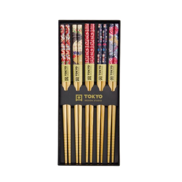 TOKYO STUDIO - EETSTOKJES GIFTSET KRAANVOGEL