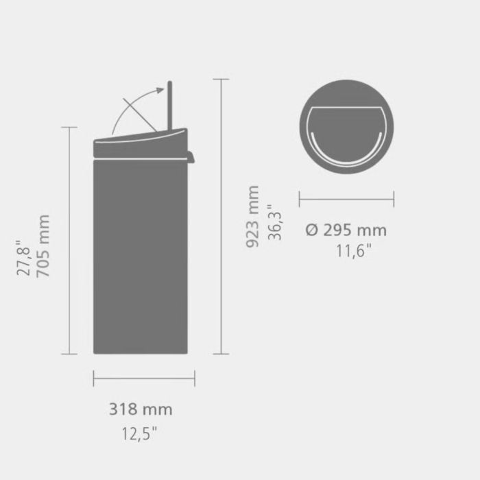 Brabantia Touch Bin New Soft Grey