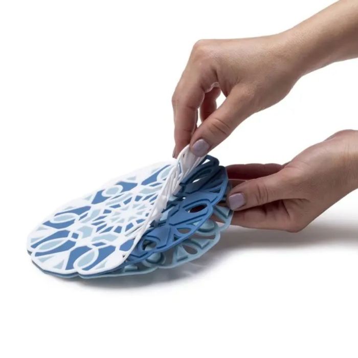 ONDERZETTER TRIVETILE 3ST BLAUW