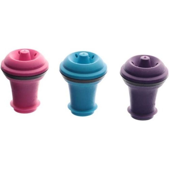 Vacu Vin Wijndop Roze/Blauw/Paars (3 stuks)