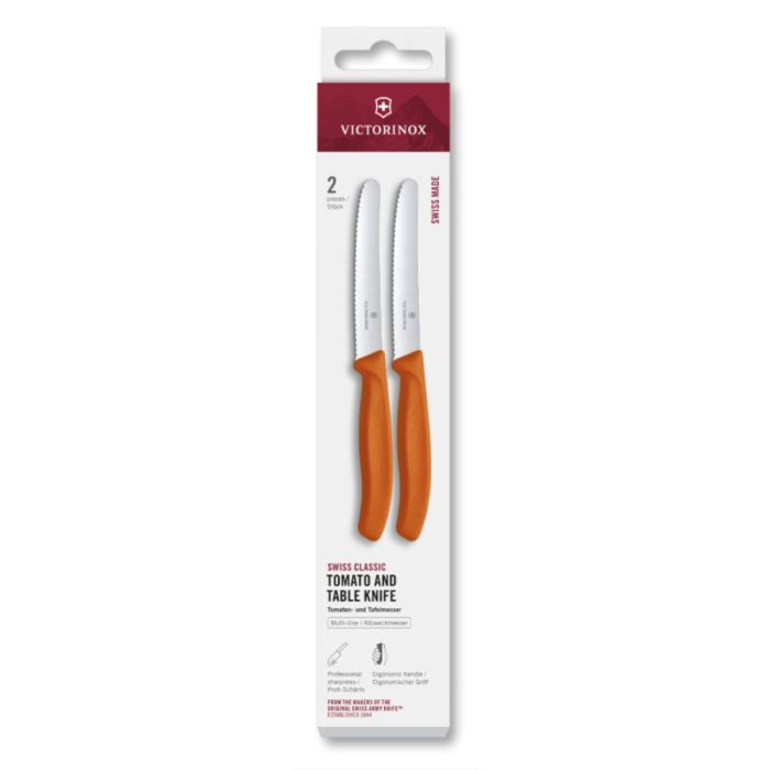 Victorinox SwissClassic Tomaat-/tafelmes 2 stuks Oranje