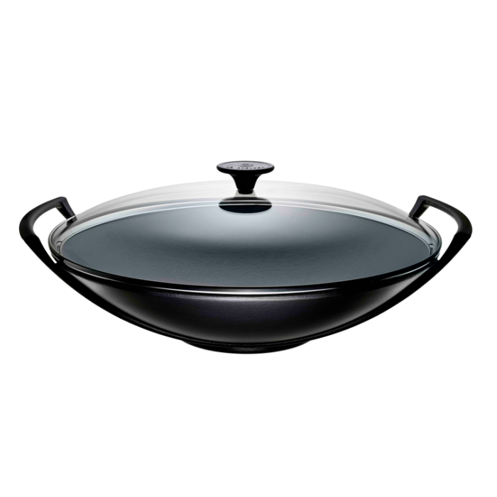 Le Creuset Wok met glazen deksel Zwart Ø 36 cm 