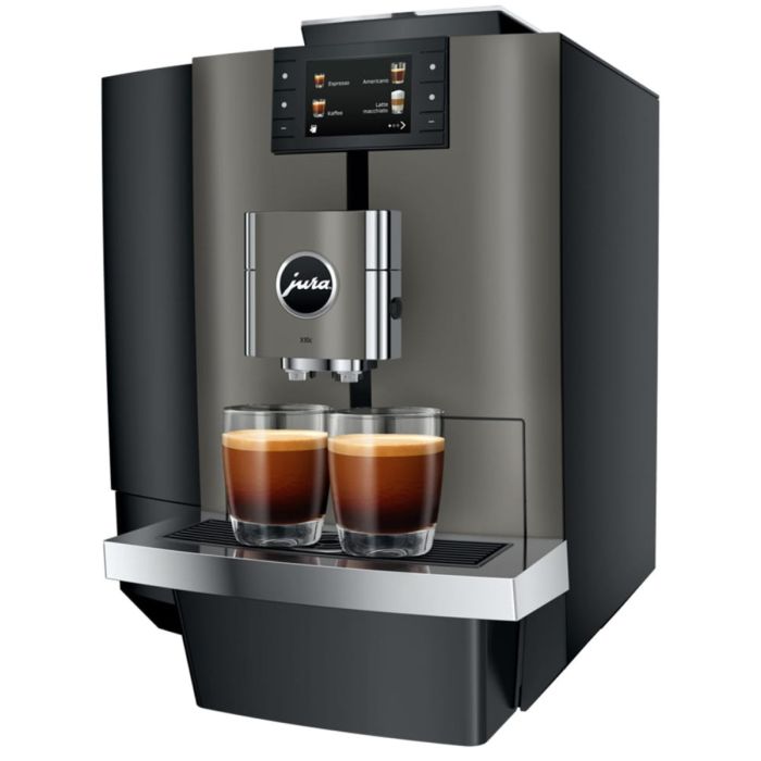 JURA X10C Dark Inox met VASTE WATERAANSLUITING
