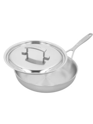 demeyere industry 5 koekenpan 24 cm dubbelwandige deksel