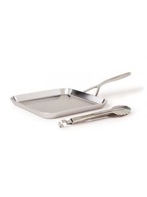 demeyere pecialties 5 grillpan 28 x 28 cm + serveertang