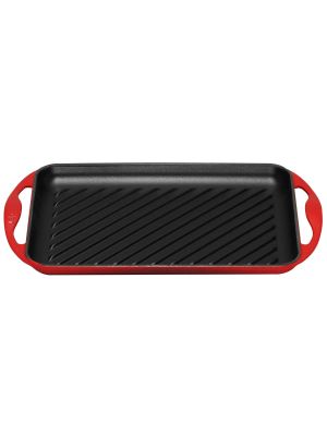 le creuset grillpan rechthoekig kersenrood