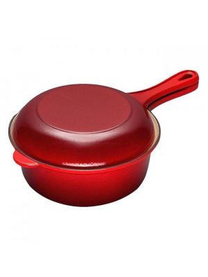 steel braadpan kersenrood