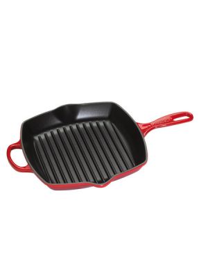 le creuset vierkante grillpan rood