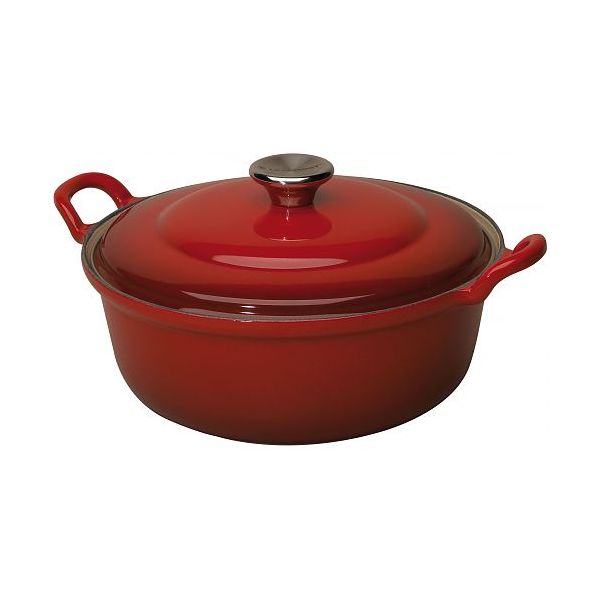 In zicht Dakloos ergens Le Creuset Faitout Braad en Stoofpan Rood Ø 24 cm