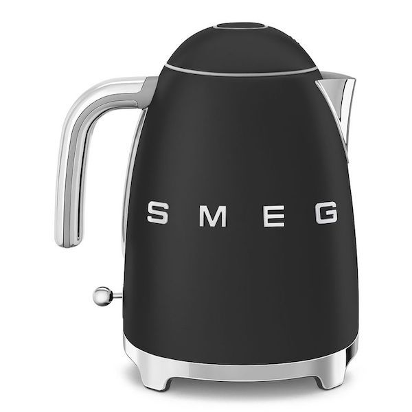 elf mozaïek barst SMEG waterkoker Mat Zwart - Kookshop de pepermolen